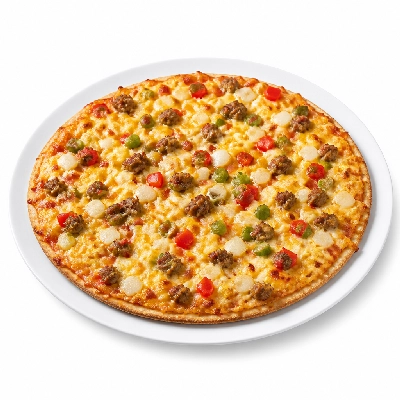 Pizza Ranch Medium Pizza Sausage Onion & Peppers Thin Crust Breakfast Carry-Out