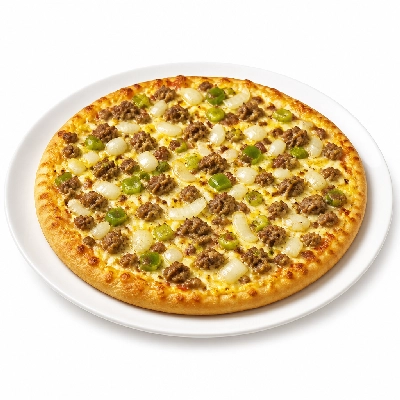 Pizza Ranch Medium Pizza Sausage Peppers and Onions Original Crust Breakfast Buffet
