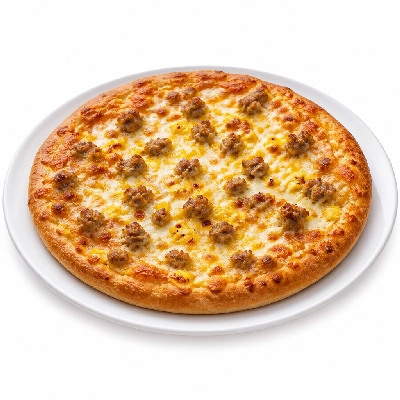 Pizza Ranch Small Pizza Garlic Sausage Original Crust Breakfast