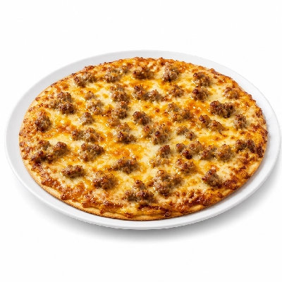 Pizza Ranch Small Pizza Garlic Sausage Thin Crust Breakfast