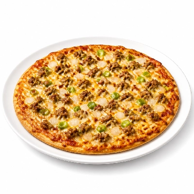 Pizza Ranch Small Pizza Sausage Peppers and Onions Thin Crust Breakfast