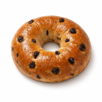 Plain bagel with raisins