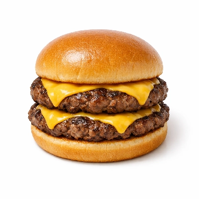 Plain Cheeseburger, with Double Patty