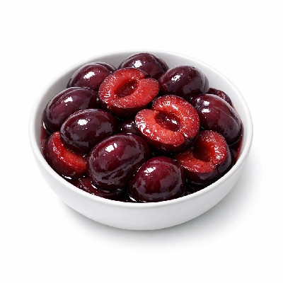 Plums canned heavy syrup drained