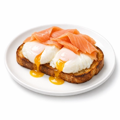 Poached Eggs on Toast with Smoked Salmon