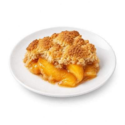 Ponderosa & Bonanza Steakhouse All You Can Eat Buffet Peach Cobbler with Crumb Topping