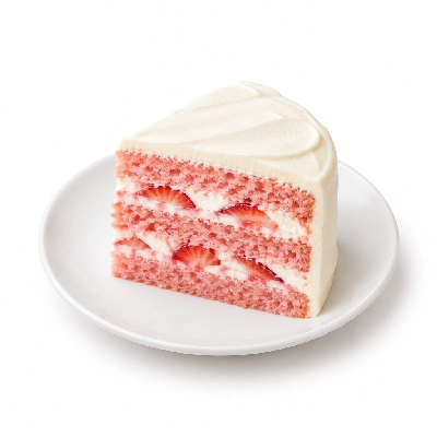 Ponderosa & Bonanza Steakhouse All You Can Eat Buffet Strawberry Cake with White Icing
