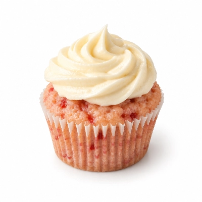Ponderosa & Bonanza Steakhouse All You Can Eat Buffet Strawberry Cupcake with Cream Cheese Icing