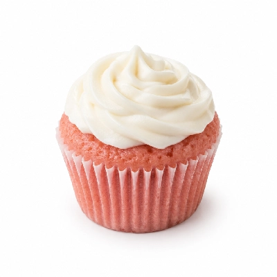 Ponderosa & Bonanza Steakhouse All You Can Eat Buffet Strawberry Cupcake with White Icing