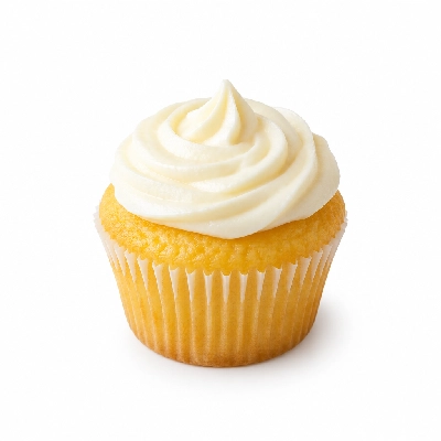 Ponderosa & Bonanza Steakhouse All You Can Eat Buffet Yellow Cupcake with Cream Cheese Icing