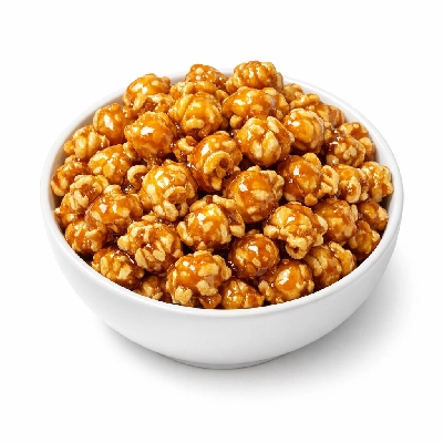 Popcorn sugar syrup/caramel fat-free