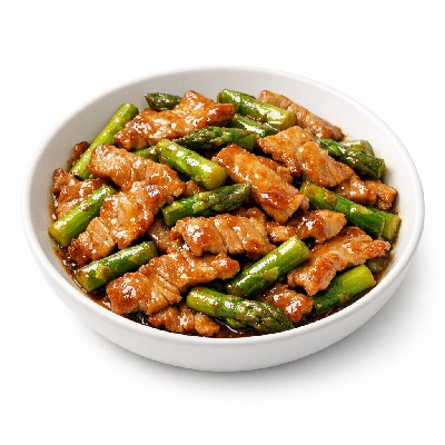 Pork & Asparagus Stir Fry with a Kick
