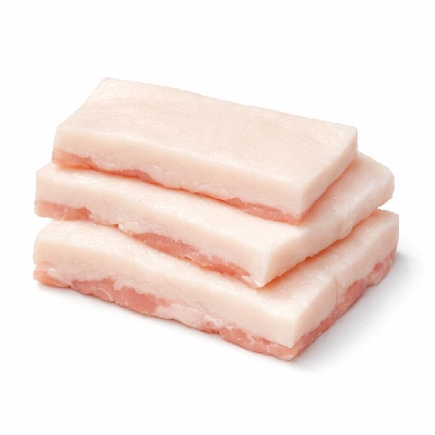 Pork fresh backfat raw
