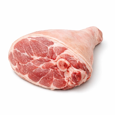 Pork cured ham and water product rump bone-in separable lean fat unheated