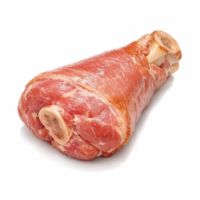 Pork cured ham and water product shank bone-in unheated separable lean only
