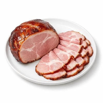 Pork cured ham boneless low sodium extra lean and regular roasted