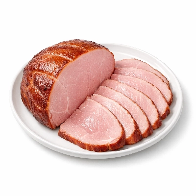 Pork cured ham boneless low sodium extra lean approximately 5% fat roasted