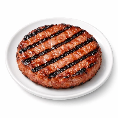 Pork cured ham patties grilled