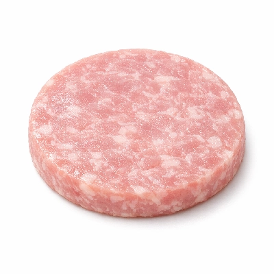 Pork cured ham patties unheated