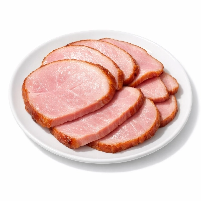 Pork cured ham regular approximately 13% fat canned unheated