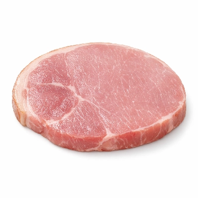 Pork cured ham steak boneless extra lean unheated