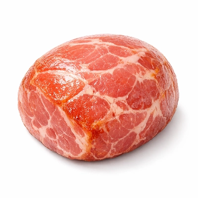 Pork cured ham with natural juices whole boneless separable lean only unheated