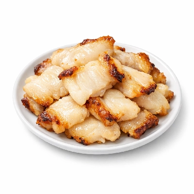 Pork cured separable fat from ham and arm picnic roasted