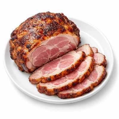 Pork cured shoulder arm picnic separable lean and fat roasted