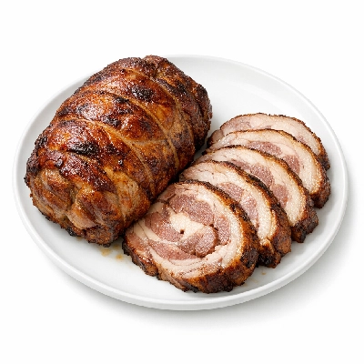 Pork cured shoulder blade roll separable lean and fat roasted