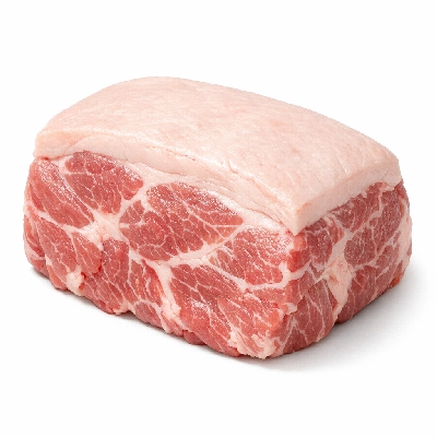 Pork cured shoulder blade roll separable lean and fat unheated