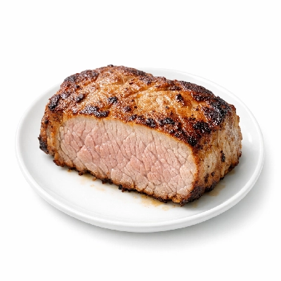 Pork fresh composite of trimmed retail cuts leg loin and shoulder separable lean only cooked