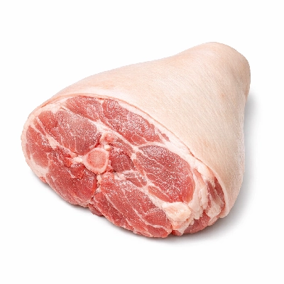 Pork fresh leg ham rump half separable lean only raw