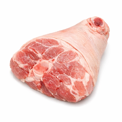 Pork fresh leg ham shank half separable lean only raw