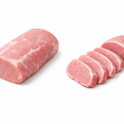 Pork fresh loin blade (chops or roasts) boneless separable lean only raw