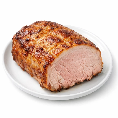 Pork fresh loin blade (roasts) boneless separable lean only cooked roasted