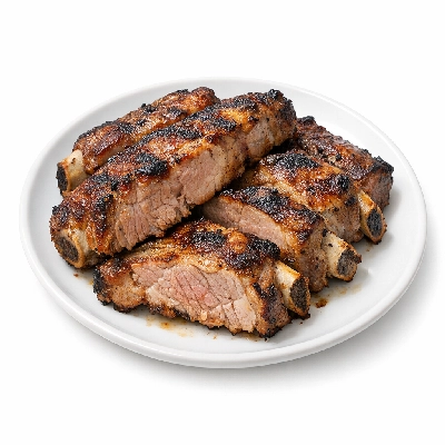 Pork fresh loin country-style ribs separable lean and fat bone-in cooked broiled