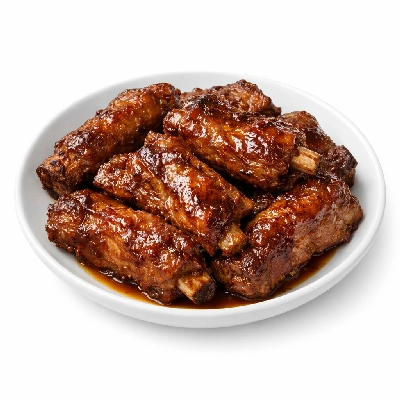 Pork fresh loin country-style ribs separable lean and fat cooked braised