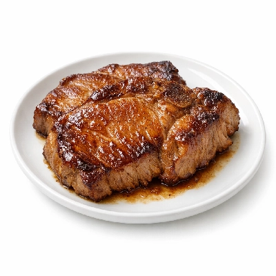 Pork fresh loin sirloin chops boneless separable lean only cooked braised