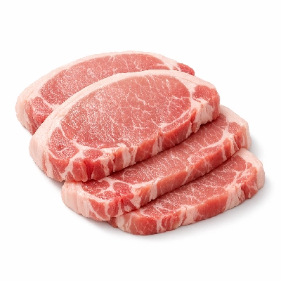 Pork fresh loin sirloin chops or roasts boneless separable lean and fat raw