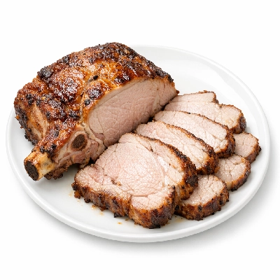 Pork fresh loin sirloin roasts bone-in separable lean and fat cooked roasted