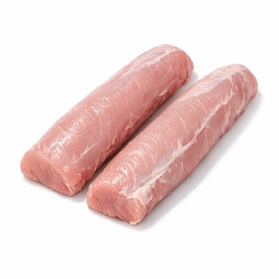 Pork fresh loin tenderloin separable lean and fat cooked broiled