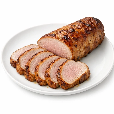 Pork fresh loin tenderloin separable lean only cooked roasted