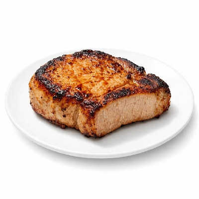 Pork fresh loin top chops boneless separable lean only cooked broiled