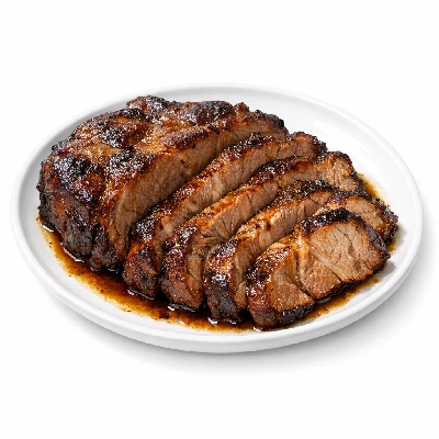 Pork fresh shoulder blade boston steaks separable lean and fat cooked braised