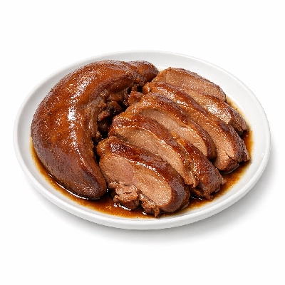 Pork fresh variety meats and by-products tongue cooked braised