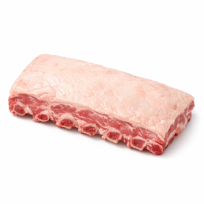 Pork loin ribs lean meat only raw