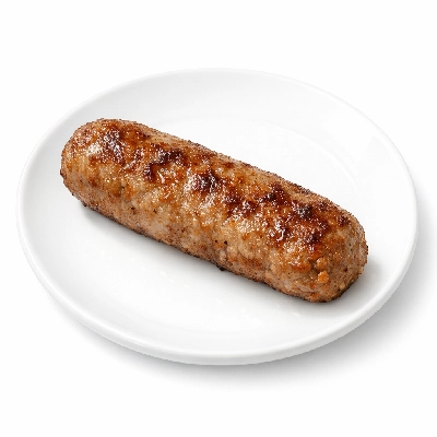 Pork sausage link or patty microwaved