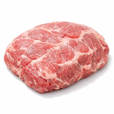 Pork shoulder boneless lean and fat raw