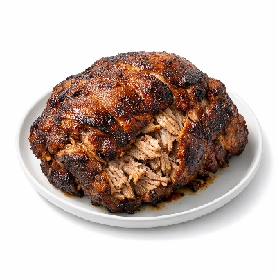 Pork shoulder roasted