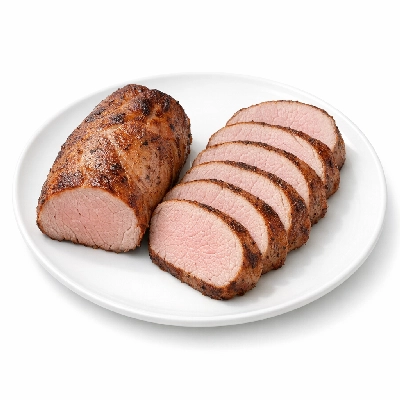 Pork tenderloin lean meat only roasted